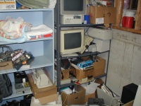 A different angle on my corner of the basement shows some more of the computer stuff.