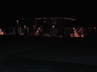 One shot of our neighbor Al's house.  He does a lot with Christmas lights every year.