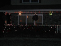 The front of our house has a good number of lights.