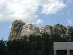 Mount Rushmore, over the trees.