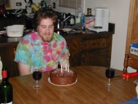 Me, at home for my 21st birthday.  I actually turned 21 at a marching band party.