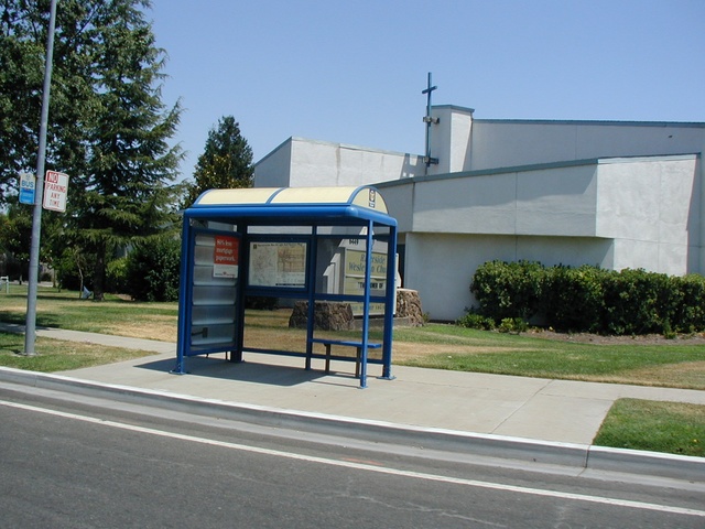 A bus stop.  Sacramento public transit seems quite nice.