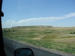Badlands in the distance.