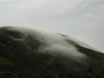 The wipsy fog coming over the hills.