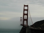 From the vista point, the bridge.  The fog just sort of eats the bridge.