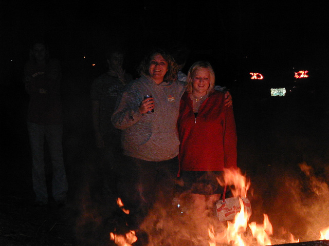 No idea who they are, but they were enjoying the fire.