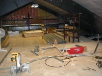 The attic, where we were working and cutting